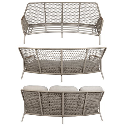 Kölle Loungebank 'Maui' inkl. Auflagen, 3-Sitzer, creme