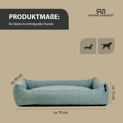 Silvio Design Kuschelsofa 'Fiete', türkis, ca. 50 x 70 cm