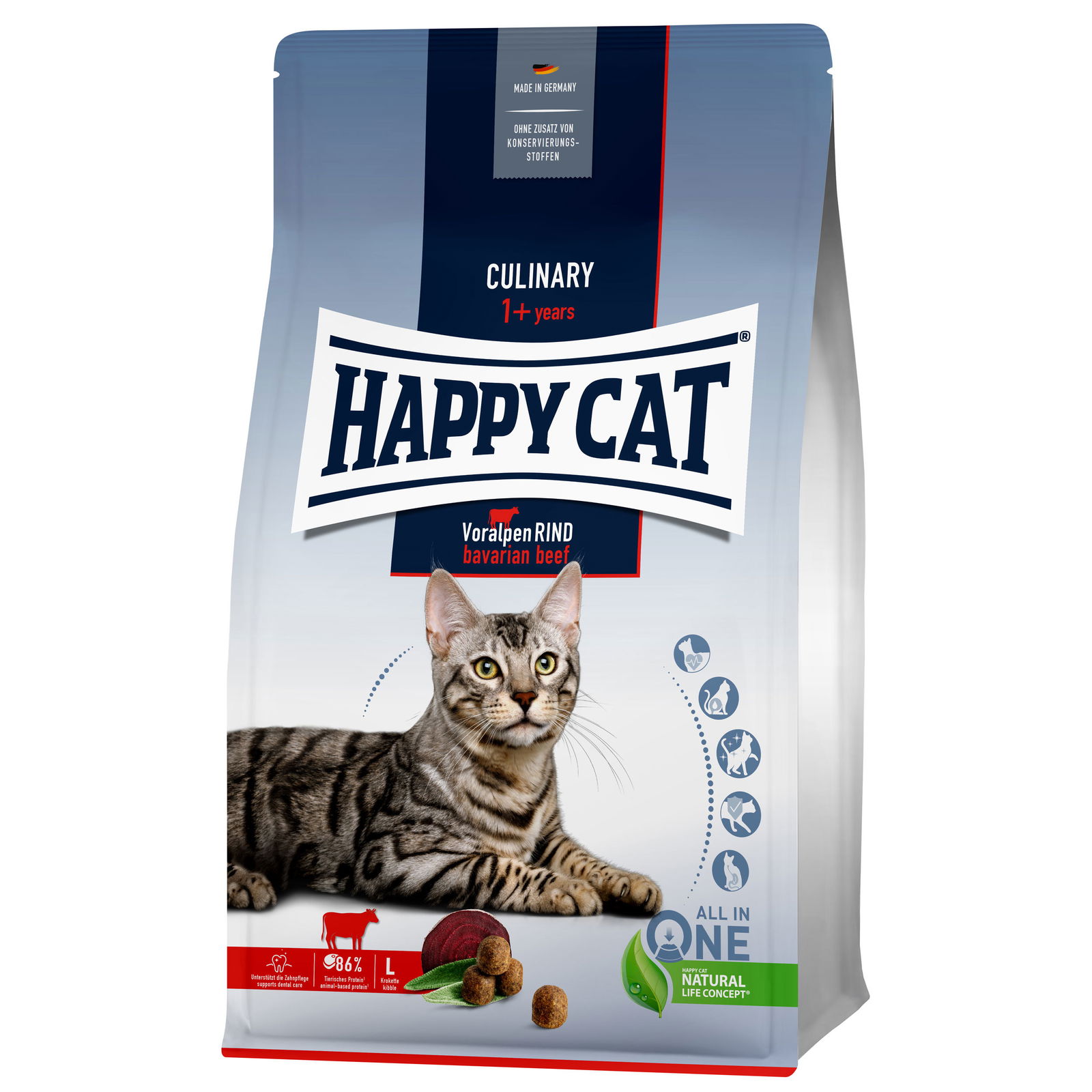 Trockenfutter, Happy Cat Culinary Adult, Voralpen-Rind