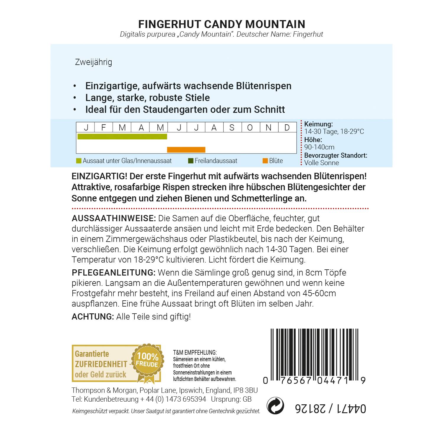 Thompson & Morgan Fingerhut 'Candy Mountain'