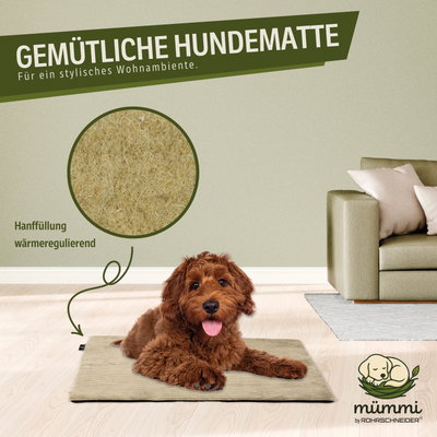 Mümmi by Rohrschneider Hundematte Cord, beige, ca. 44 x 50 x 2 cm Mümmi by Rohrschneider Hundematte Cord, beige, ca. 44 x 50 x 2 cm