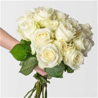 Blumenbund mit Rosen 'Avalanche', weiß, 15er-Bund, inkl. gratis Grußkarte