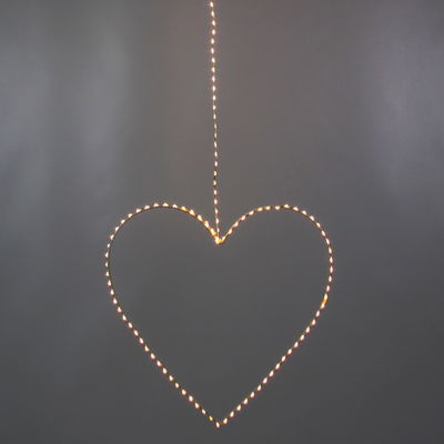 LED Herz, 120 LEDs, silber, Metall, Länge 5 m LED Herz, 120 LEDs, silber, Metall, Länge 5 m