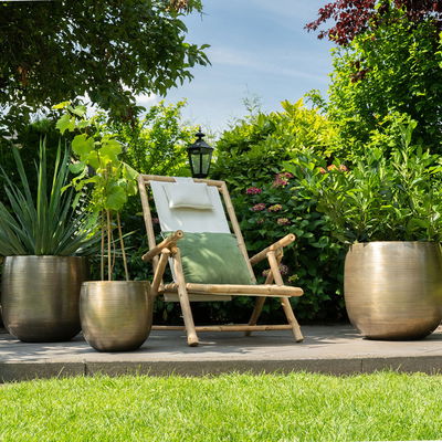 Kölle Pflanzgefäß 'Rowen', gold, ca. Ø 50 x H 47 cm Kölle Pflanzgefäß 'Rowen', gold, ca. Ø 50 x H 47 cm