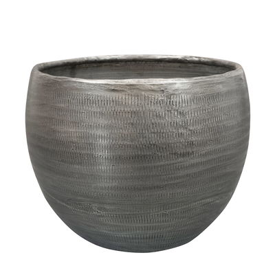 Kölle Pflanzgefäß 'Rowen', silber, ca. Ø 22 x H 17 cm