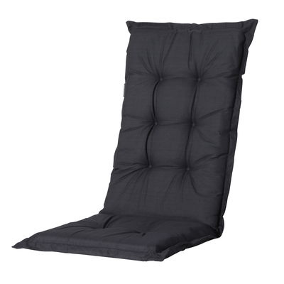 Hochlehnerauflage 'Basic', schwarz, ca. 120 x 50 x 5 cm