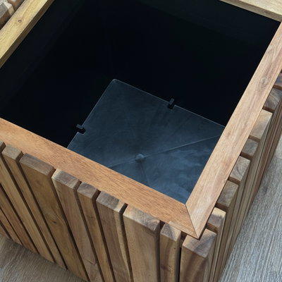 Kölle Pflanztrog 'Akazie', natur, ca. 40 x 40 x H 45 cm