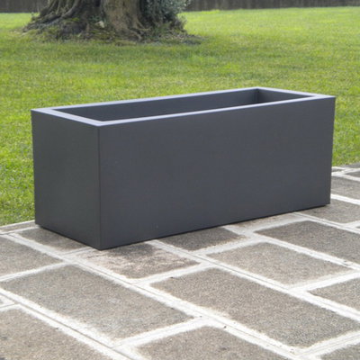 Euro 3 Plast Pflanzkasten 'Kube', perlschwarz, ca. 100 x 40 x H 40 cm Euro 3 Plast Pflanzkasten 'Kube', perlschwarz, ca. 100 x 40 x H 40 cm