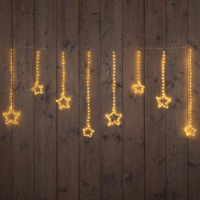 LED Drahtvorhang Sterne, 364 klassisch warme LEDs, Länge ca. 2 m LED Drahtvorhang Sterne, 364 klassisch warme LEDs, Länge ca. 2 m