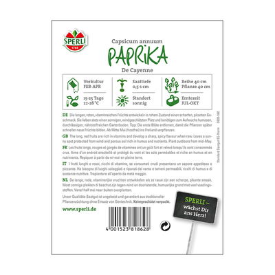 Gemüsesamen, Paprika 'De Cayenne'