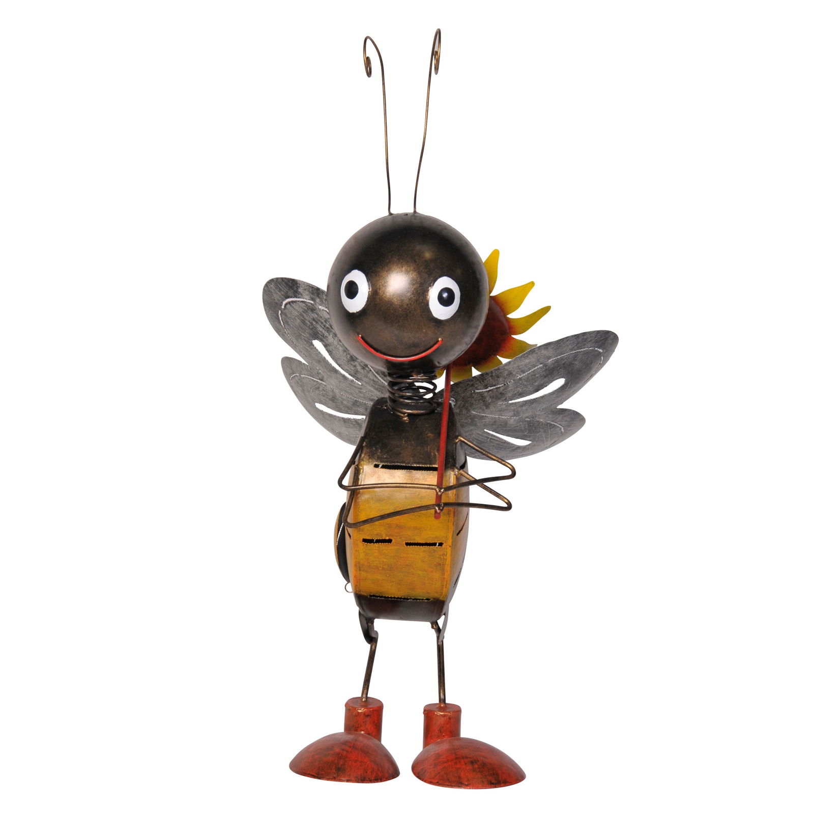 Biene Sunny mit Sonnenblume, Metall, 71 x 35 x 43 cm