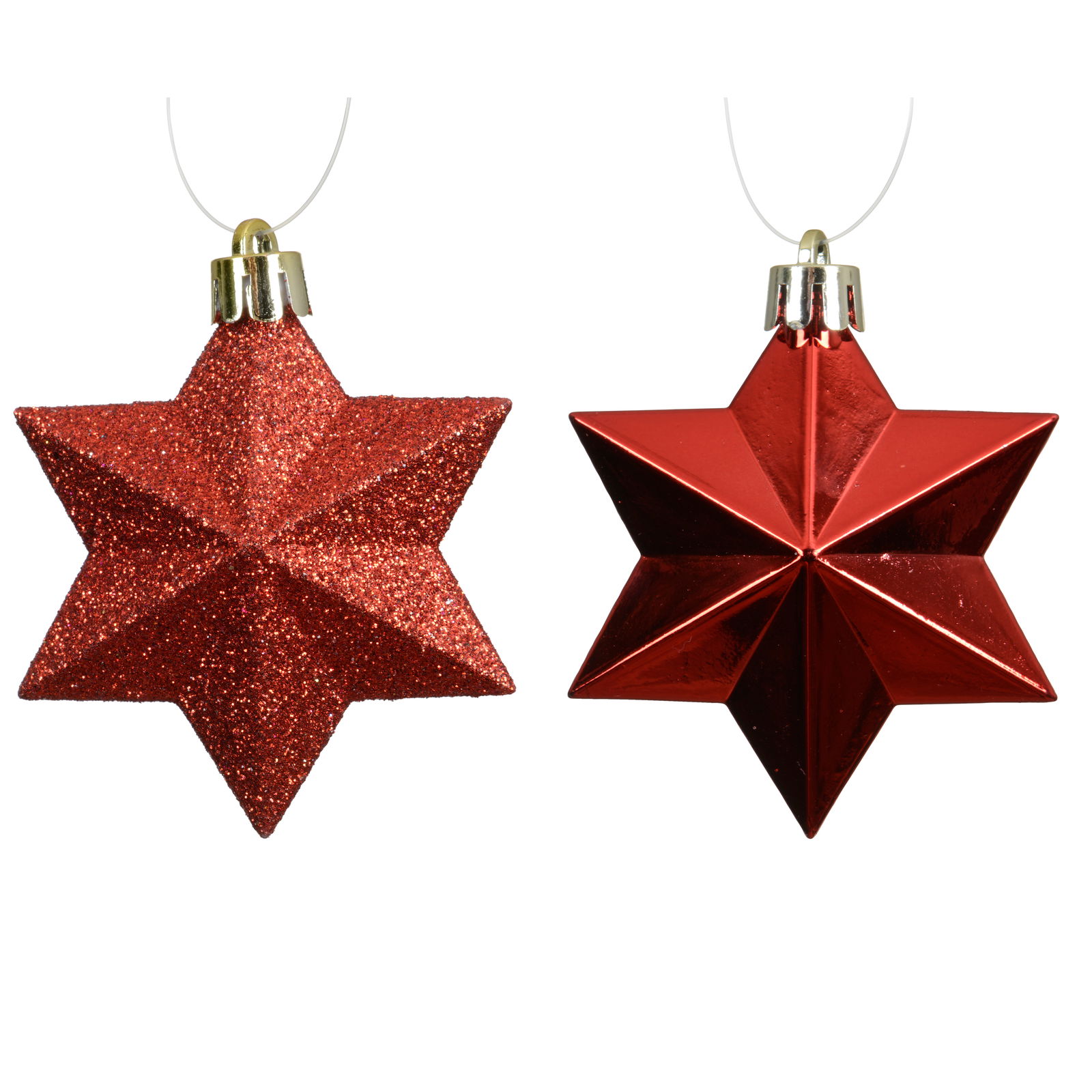 Sterne, 12er-Set, weihnachtsrot, ca. B 9 x H 12 cm