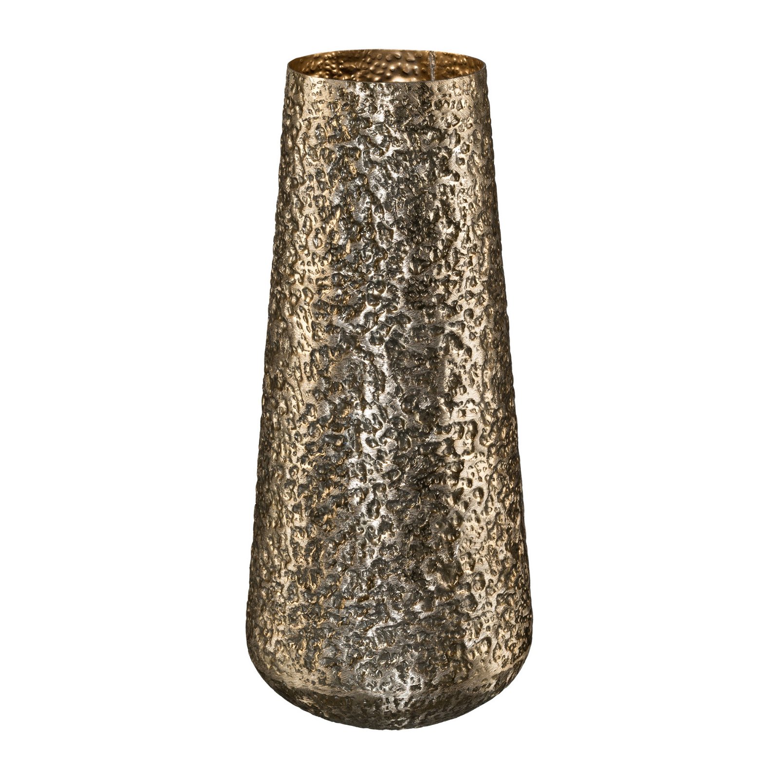 Vase Moon, aus Aluminium, in Champagner