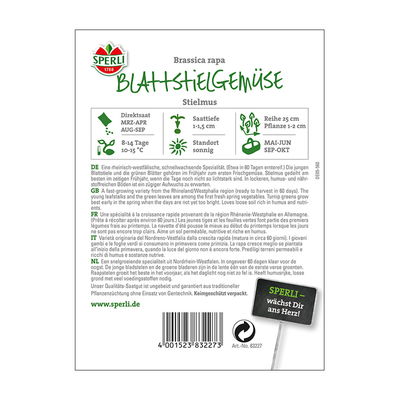 Gemüsesamen, Blattstielgemüse 'Stielmus' Gemüsesamen, Blattstielgemüse 'Stielmus'