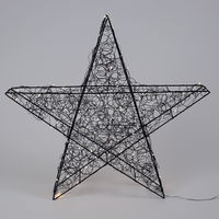 LED-Stern, 50 LEDs, schwarz, Metall, Höhe ca. 40 cm