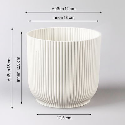 Elho Übertopf 'Vibes', seidenweiß, ca. Ø 14 x H 13 cm, 3er-Set Elho Übertopf 'Vibes', seidenweiß, ca. Ø 14 x H 13 cm, 3er-Set