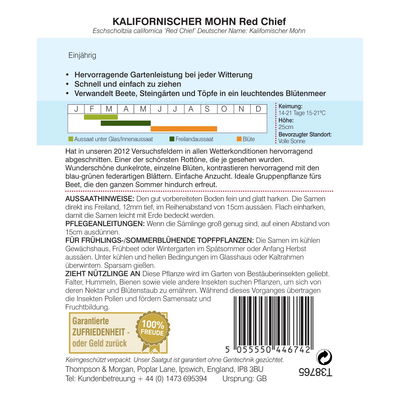 Kalifornischer Mohn Red Chief Kalifornischer Mohn Red Chief