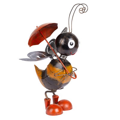 Biene mit Regenschirm, Metall, 36 x 19 x 23 cm Biene mit Regenschirm, Metall, 36 x 19 x 23 cm