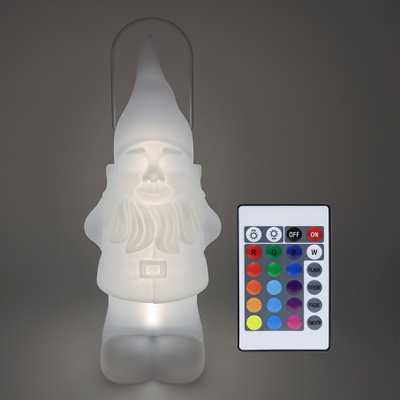 Solar LED-Gartenzwerg inkl. Fernbedienung, weiß, Höhe ca. 51 cm Solar LED-Gartenzwerg inkl. Fernbedienung, weiß, Höhe ca. 51 cm