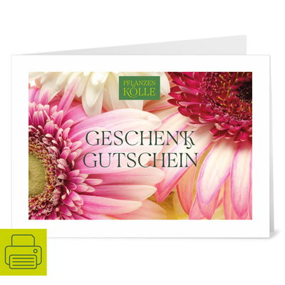 Gutschein zum Ausdrucken 'Gerbera' Gutschein zum Ausdrucken 'Gerbera'