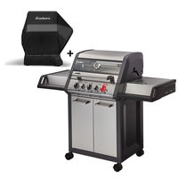 Enders Gasgrill Monroe Pro 3 SIK Turbo, Edelstahl, inkl. Wetterschutzhülle