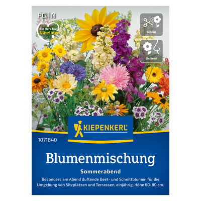 Blumensamenmischung 'Sommerabend', gelb & orange