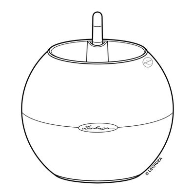 Lechuza 'Puro Color 20', schiefergrau, ca. Ø 20 x H 16 cm