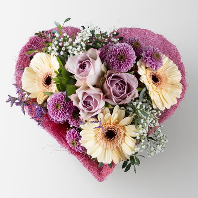 Blumenstrauß 'Lieblingsmensch' apricot, handgebunden