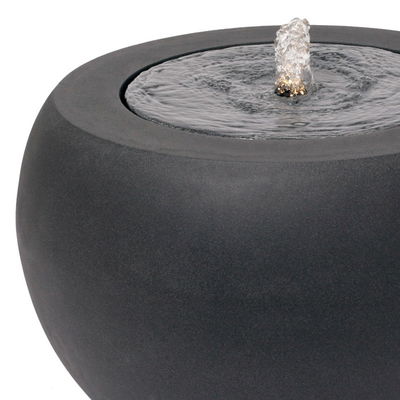 Kirschke Steingutbrunnen 'Girona', anthrazit, Ø 55 x H 38 cm