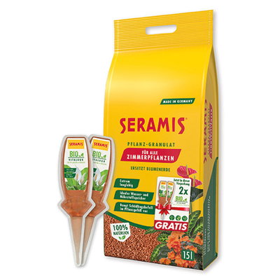 Seramis Pflanzgranulat für Zimmerpflanzen inkl. 2x Gratis-Vitalkur, 15 Liter Seramis Pflanzgranulat für Zimmerpflanzen inkl. 2x Gratis-Vitalkur, 15 Liter