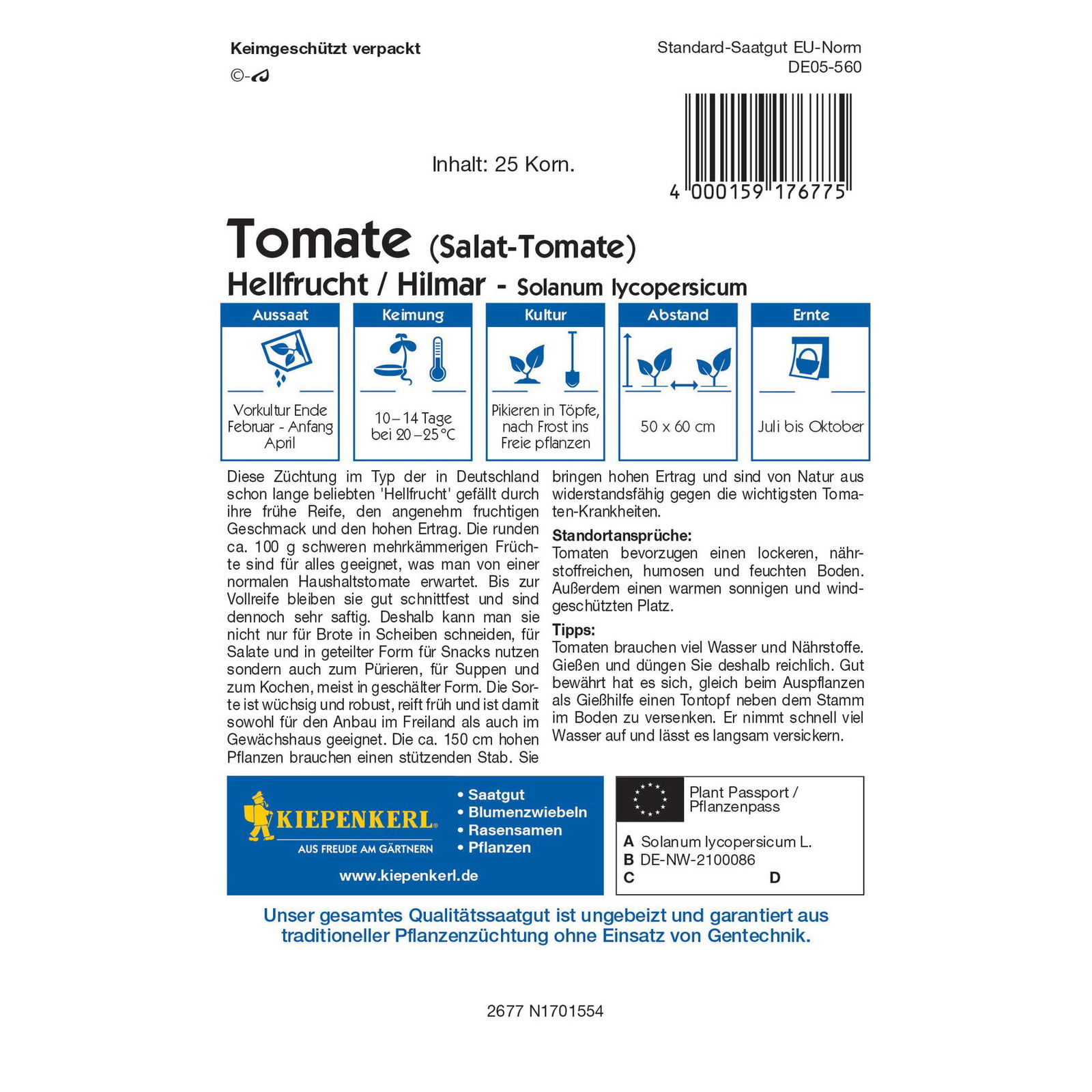 Saatgut Salat-Tomate 'Hilmar'