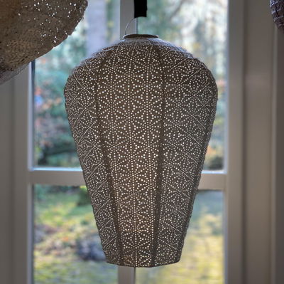 Solarlaterne 'Balloon XL', helltaupe, Ø 35 x 50 cm