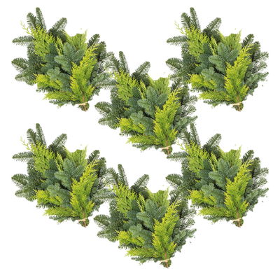 Tannenzweige im kleinen Handbund aus Nobilis und Konifere/Zypresse, 6 Bund Tannenzweige im kleinen Handbund aus Nobilis und Konifere/Zypresse, 6 Bund