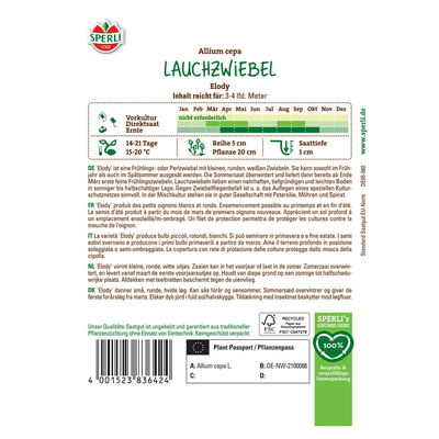Saatgut Lauchzwiebel 'Elody' Saatgut Lauchzwiebel 'Elody'