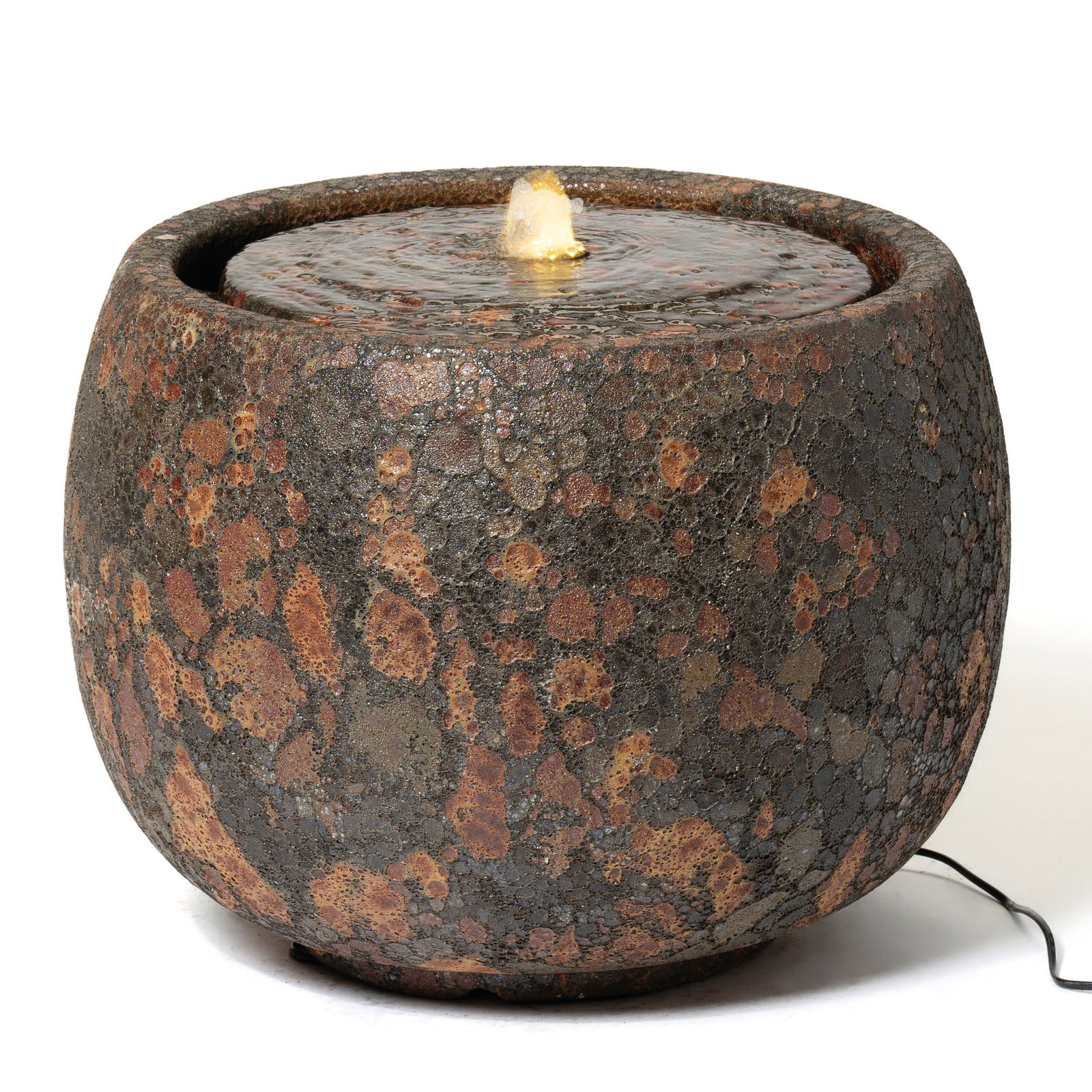 Kirschke Steingutbrunnen 'Maui Rustic', rost, Ø 53 x H 38 cm Kirschke Steingutbrunnen 'Maui Rustic', rost, Ø 53 x H 38 cm