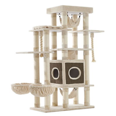 Kratzbaum 'Gadi', creme, ca. 198 x 100 x 60 cm Kratzbaum 'Gadi', creme, ca. 198 x 100 x 60 cm