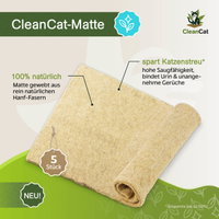 Rohrschneider Clean Cat Hanfmatte, 5er-Set, ca. 33 x 40 x H0,5 cm Rohrschneider Clean Cat Hanfmatte, 5er-Set, ca. 33 x 40 x H0,5 cm