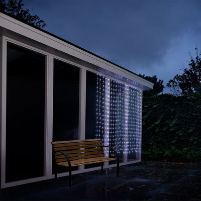 Lumineo LED Lichtervorhang, bunt, 400 LEDs, Länge ca. 1,90 m