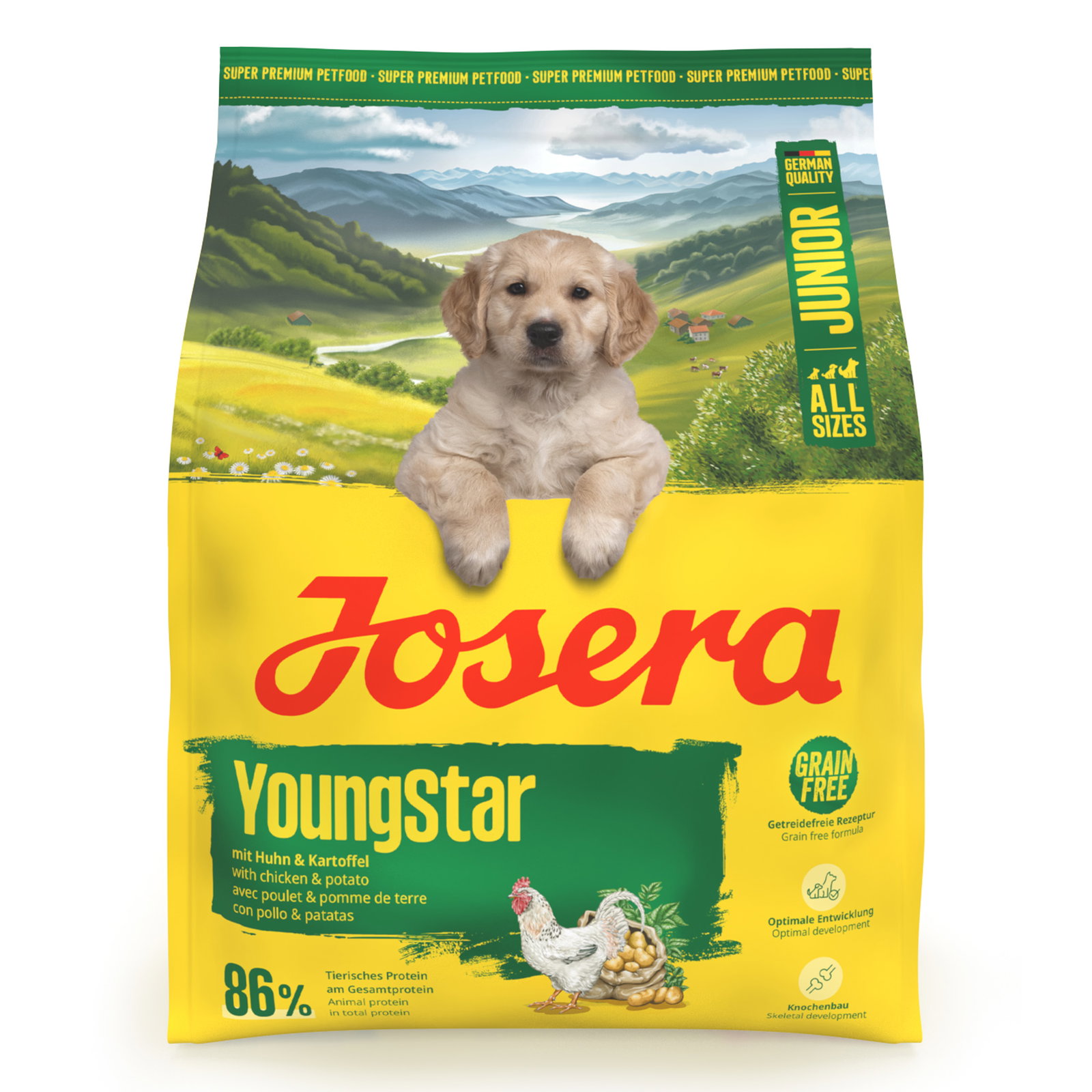 Josera Hundefutter Junior YoungStar mit Huhn & Kartoffel, 900 g