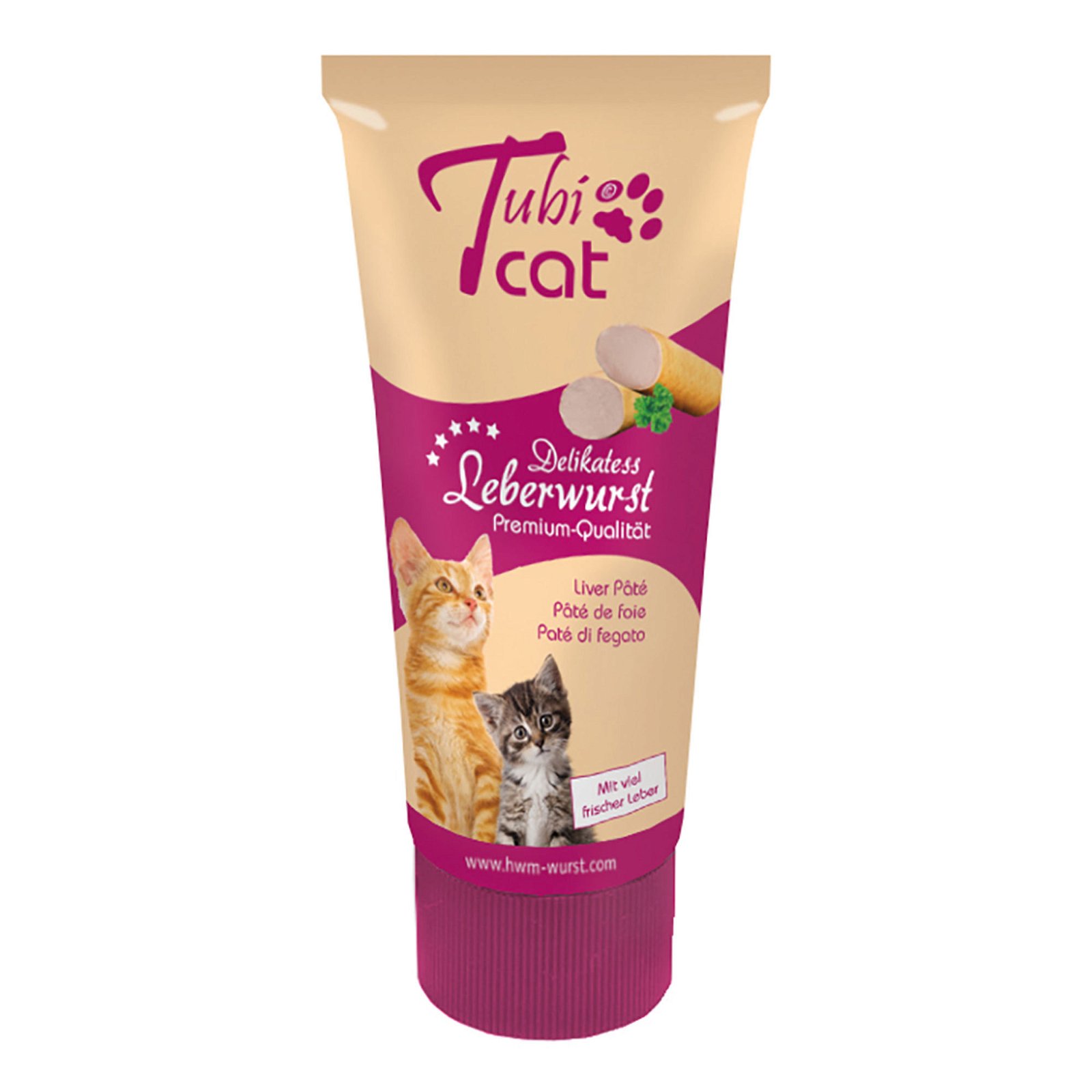 Ergänzungsfutter für Katzen, TubiCat Leberwurst, 75 g