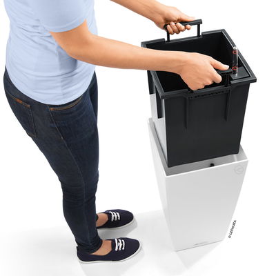 Lechuza 'Cubico 50', scarlet-rot, ca. 50 x 50 x H 95 cm