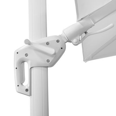 Pendelschirm 'Rhodos Twist Bianco', ca. 300 x 300 cm, weiss