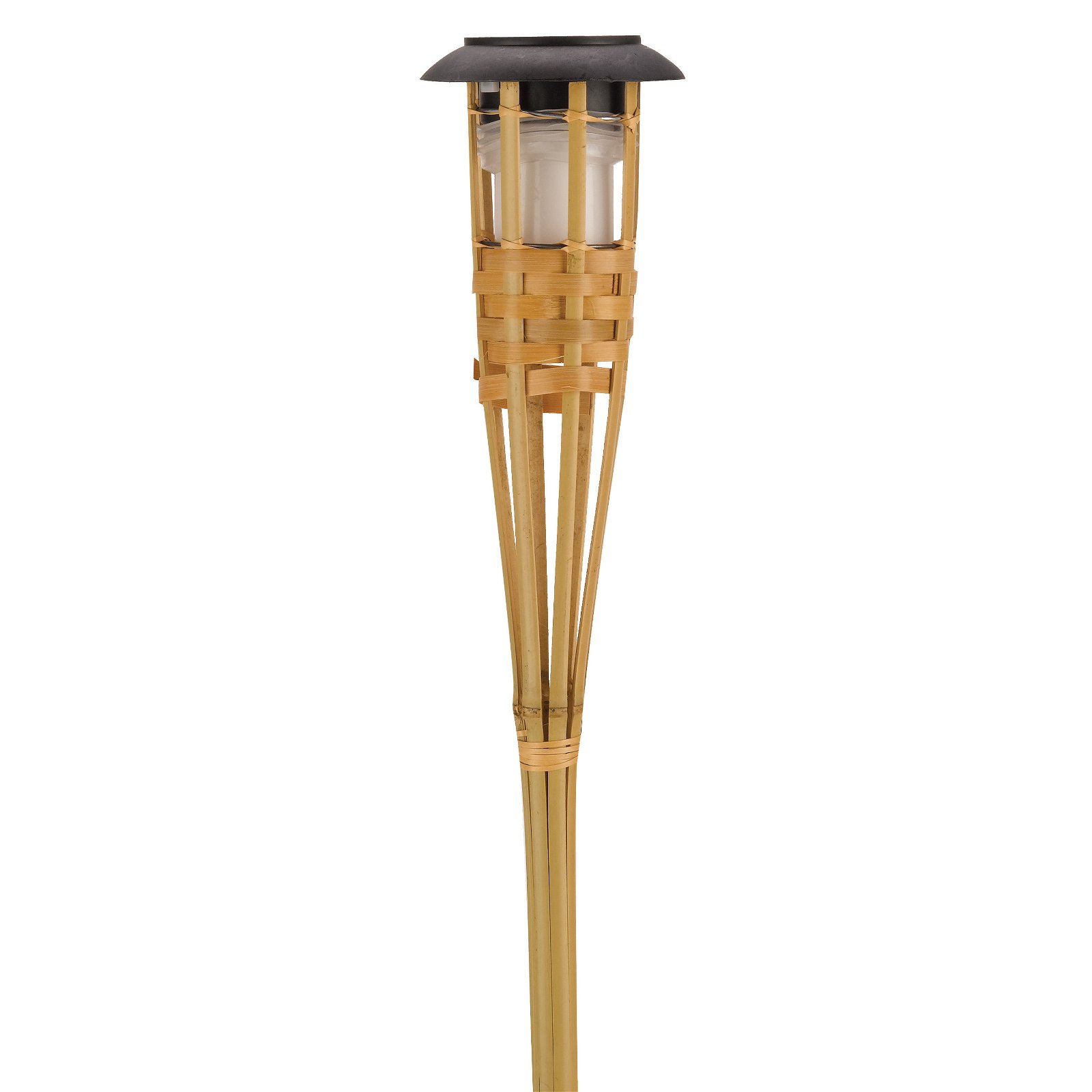 Solar-Bambusfackel mit Flammeneffekt, Höhe ca. 90 cm