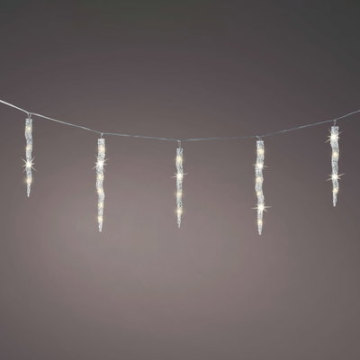 LED Eiszapfen, kaltweiß, 60 LEDs, ca. 39 x 360 cm