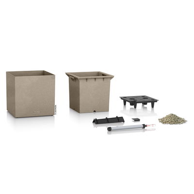 Lechuza 'Canto Stone 40 low', sandbeige, ca. 40 x 40 x H 40 cm