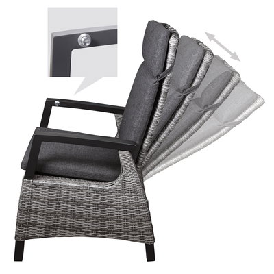 Kölle Sessel 'Bremen', verstellbare Rückenlehne, Alu, Kunstrattan, 109 x 72 cm Kölle Sessel 'Bremen', verstellbare Rückenlehne, Alu, Kunstrattan, 109 x 72 cm