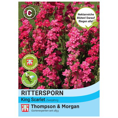 Thompson & Morgan Rittersporn 'King Scarlett', rosarot