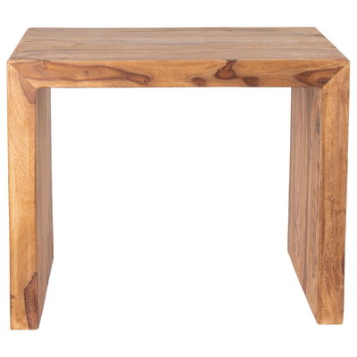 YOGA Tisch Cube im indischen Stil, massives Shishamholz, natur YOGA Tisch Cube im indischen Stil, massives Shishamholz, natur