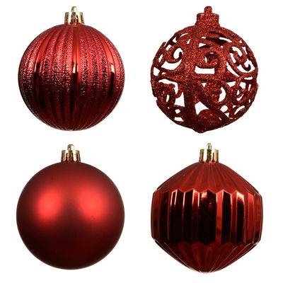 Christbaumkugelnkugelmix, 16er-Set, weihnachtsrot, ca. Ø 8 cm Christbaumkugelnkugelmix, 16er-Set, weihnachtsrot, ca. Ø 8 cm