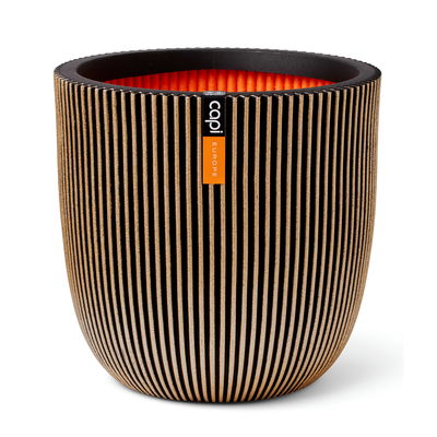 Capi Europe Pflanzgefäß 'Groove', schwarz/gold, ca. Ø 54 x H 52 cm Capi Europe Pflanzgefäß 'Groove', schwarz/gold, ca. Ø 54 x H 52 cm